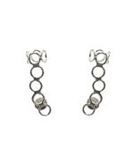 Brinco Ear Cuff Círculos Prateado