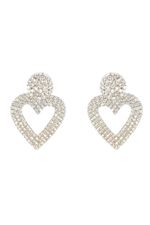 Brinco Maxi Heart Cristal 