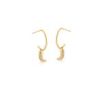 Brinco Argola Pingente Dente Cravejado