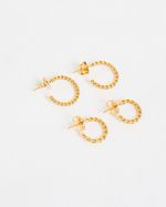 Kit Argolinhas Torcidas Dourado