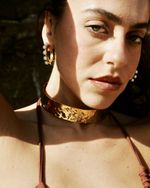 Maxi Choker Martelada Dourada