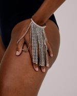 Hand Chain Franja Cristal 