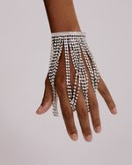 Hand Chain Franja Cristal 