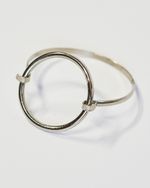 Bracelete Circulo Vazado Prateado