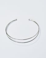 Choker Slim Dupla Prateado