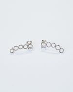 Brinco Ear Cuff Círculos Prateado
