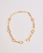 Colar Elos Triplo Dourado