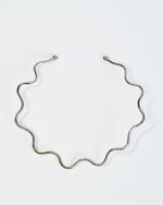 Choker Ondas Prateada 