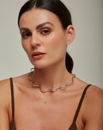 Choker Ondas Prateada 