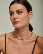Choker Ondas Prateada 