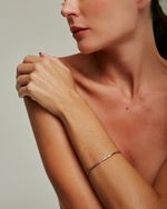 Bracelete Jóia Martelado Prateado