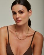 Colar Elos Bold Fecho T Dourado