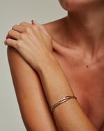Bracelete Trança Prateado