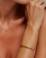 Bracelete Trança Dourado