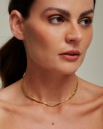 Choker Martelada Jóia Dourada