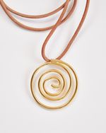 Colar Espiral Couro