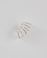 Piercing 6 Fios Cravejado Prateado 