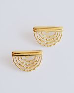 Brinco Arco Iris Martelado Dourado 