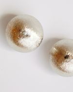 Brinco Pressão Esfera Prateada Escovada