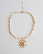Colar Sol com Pérolas