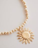 Colar Sol com Pérolas