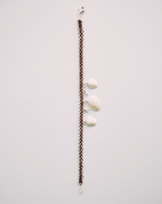Choker Conchas Natural Macramê Bicolor