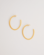 Argola Arco Escovada Dourada