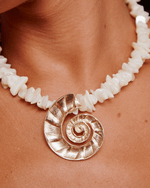 Colar Ammonite Madre Pérola