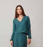 BLUSA RECORTE - VERDE