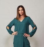 BLUSA RECORTE - VERDE