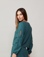 BLUSA RECORTE - VERDE