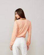 BLUSA MILOS ML - PESSEGO