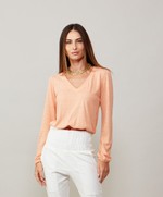 BLUSA MILOS ML - PESSEGO