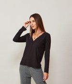 BLUSA MALAGA ML - PRETA