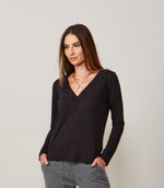 BLUSA MALAGA ML - PRETA