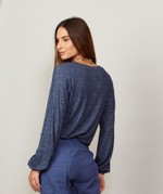 BLUSA AUSTIN ML - AZUL MESCLA