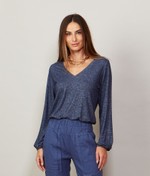 BLUSA AUSTIN ML - AZUL MESCLA