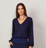 BLUSA AUSTIN ML - AZUL MARINHO