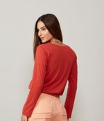 BLUSA ELBA ML - FERRUGEM