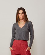 BLUSA ELBA ML - CINZA