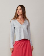 BLUSA BASIL - CINZA