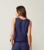 BLUSA OXFORD - AZUL MARINHO