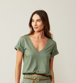 BLUSA ELBA MC - VERDE MILITAR