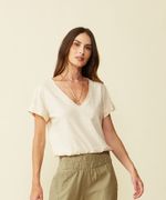 BLUSA ELBA MC - MARFIM