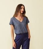 BLUSA ELBA MC - AZUL MARINHO
