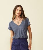 BLUSA ELBA MC - AZUL MARINHO