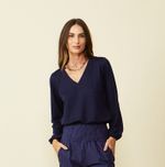 BLUSA AUSTIN ML - AZUL MARINHO