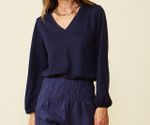 BLUSA AUSTIN ML - AZUL MARINHO