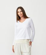 BLUSA CROPPED ML - BRANCO