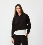 BLUSA CREMA - PRETO